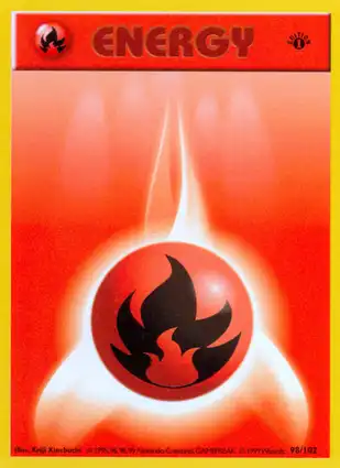 Fire Energy 98/102 Base Set 1st Edition