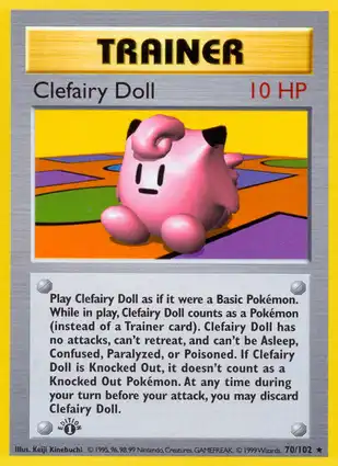 Clefairy Doll 70/102 Base Set 1st Edition