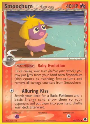 Smoochum 64/101 EX Dragon Frontiers