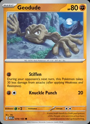 Geodude 074/165 Scarlet & Violet 151