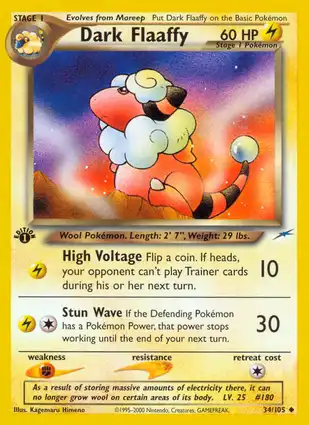 Dark Flaaffy 34/105 Neo Destiny 1st Edition