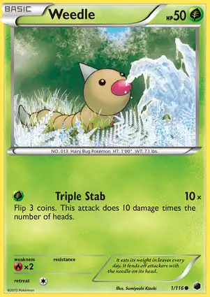 Weedle 1/116 Plasma Freeze