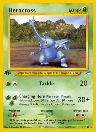 Heracross 41/105 Neo Destiny 1st Edition