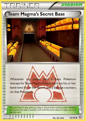 Team Magma's Secret Base 32/34 Double Crisis
