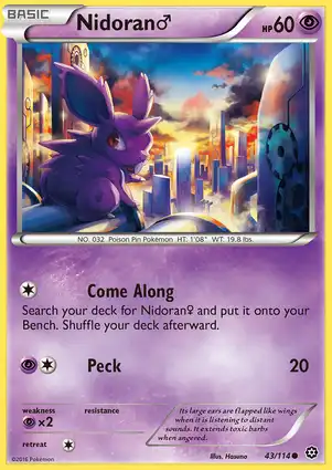 Nidoran ♂ 43/114 Steam Siege
