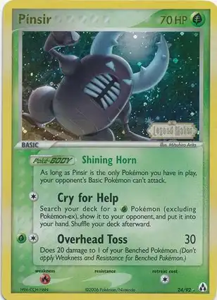 Pinsir 24/92 EX Legend Maker