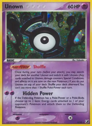 Unown S/28 EX Unseen Forces