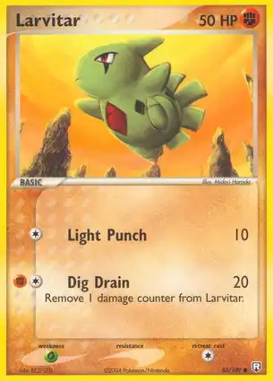 Larvitar 63/109 EX Team Rocket Returns
