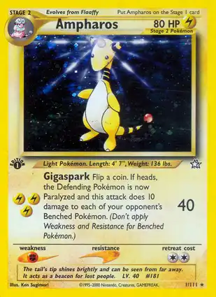 Ampharos 1/111 Neo Genesis 1st Edition