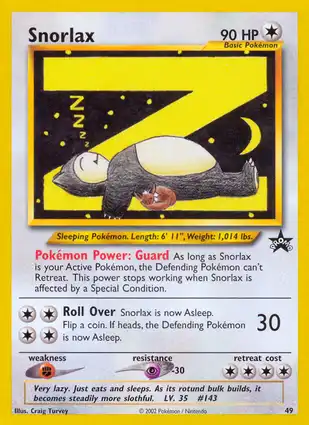 Snorlax 49 Wizards of the Coast Promos