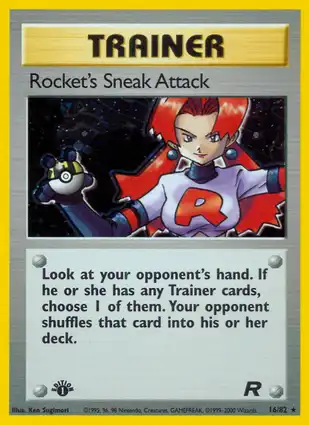 Rocket's Sneak Attack 16/82 Team Rocket 1st Edition