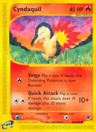Cyndaquil 104/165 Expedition Base Set