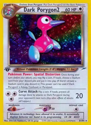 Dark Porygon2 8/105 Neo Destiny 1st Edition