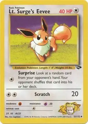 Lt. Surge's Eevee 51/132 Gym Challenge