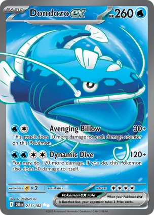 Dondozo ex 211/182 Destined Rivals