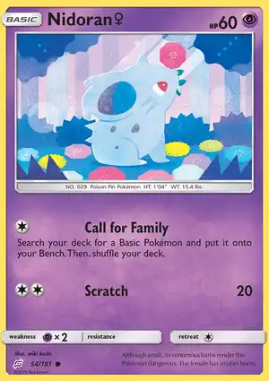 Nidoran ♀ 54/181 Team Up