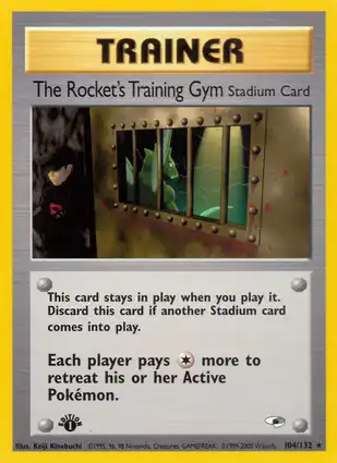 The Rocket's Training Gym 104/132 Gym Heroes 1st Edition