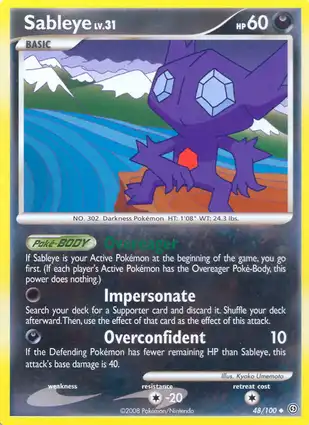 Sableye 48/100 Stormfront