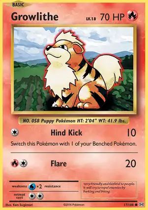 Growlithe 17/108 Evolutions