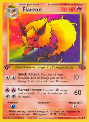 Flareon 19/64 Jungle 1st Edition