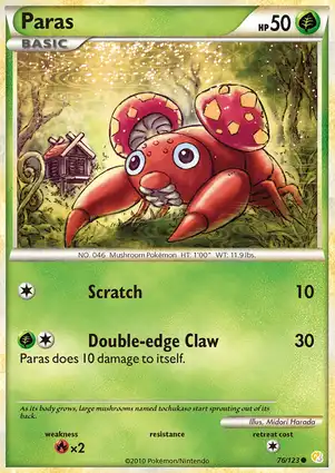 Paras 76/123 HeartGold & SoulSilver