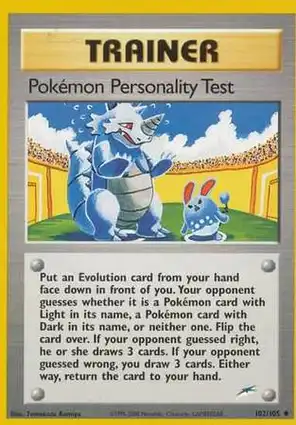 Pokémon Personality Test 102/105 Neo Destiny