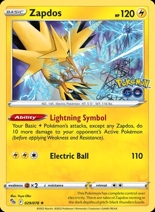 Zapdos 029/078 Pokémon GO