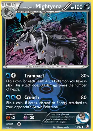 Team Aqua's Mightyena 18/34 Double Crisis