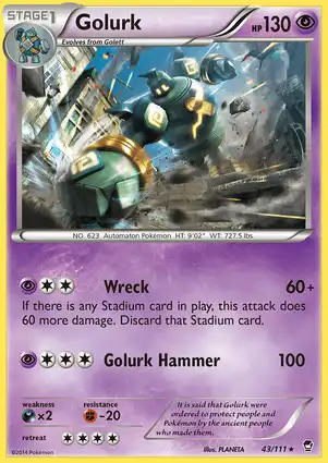 Golurk 43/111 Furious Fists