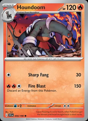 Houndoom 034/198 Scarlet & Violet