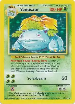 Venusaur 15/102 Base Set Unlimited