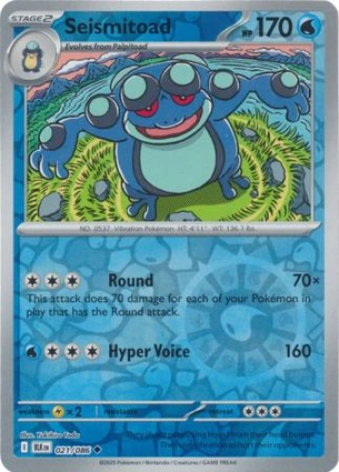 Seismitoad 021/086 Black Bolt