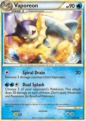 Vaporeon 52/95 Call of Legends