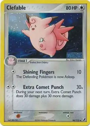 Clefable 36/115 EX Unseen Forces