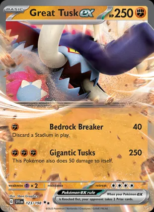 Great Tusk ex 123/198 Scarlet & Violet
