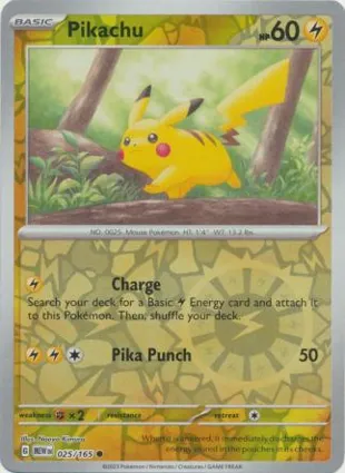 Pikachu 025/165 Scarlet & Violet 151