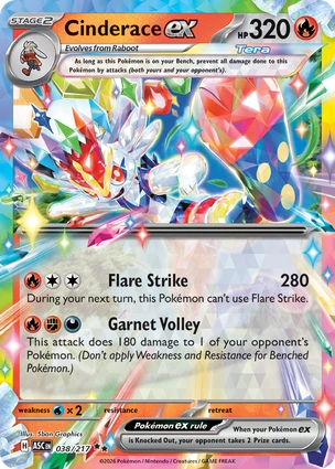 Cinderace ex 038/217 Ascended Heroes