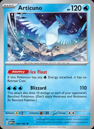 Articuno 144/165 Scarlet & Violet 151