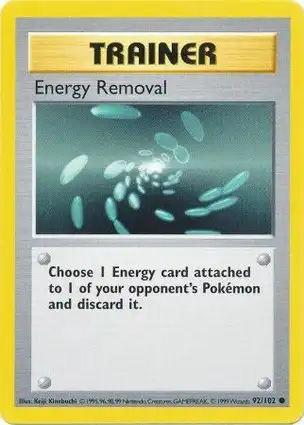 Energy Removal 92/102 Base Set Shadowless
