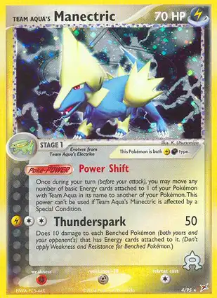 Team Aqua's Manectric 4/95 EX Team Magma vs Team Aqua