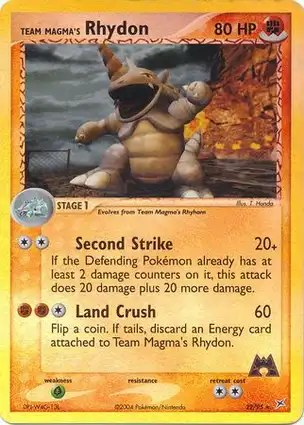 Team Magma's Rhydon 22/95 EX Team Magma vs Team Aqua