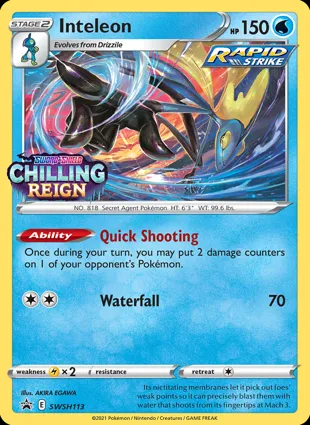 Inteleon SWSH113 Sword & Shield Promos