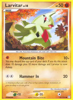 Larvitar 87/123 Mysterious Treasures