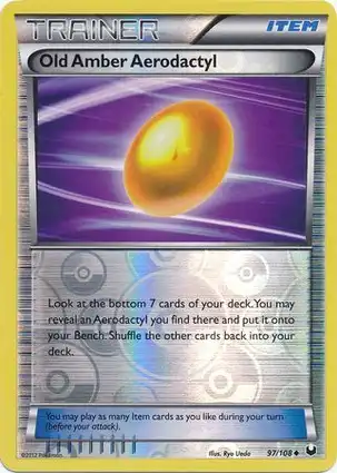 Old Amber Aerodactyl 97/108 Dark Explorers