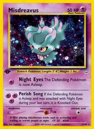 Misdreavus 11/64 Neo Revelation 1st Edition