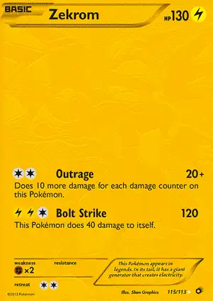 Zekrom 115/113 Legendary Treasures