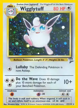 Wigglytuff 19/130 Base Set 2