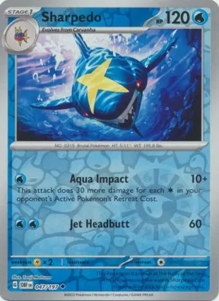 Sharpedo 047/197 Obsidian Flames
