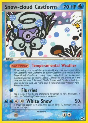 Snow-cloud Castform 25/101 EX Hidden Legends