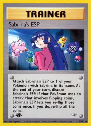Sabrina's ESP 117/132 Gym Heroes 1st Edition
